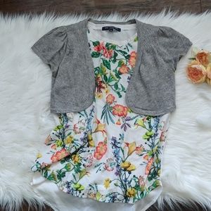 Grey Vanity short sleeve cardigan/coverup/shrug